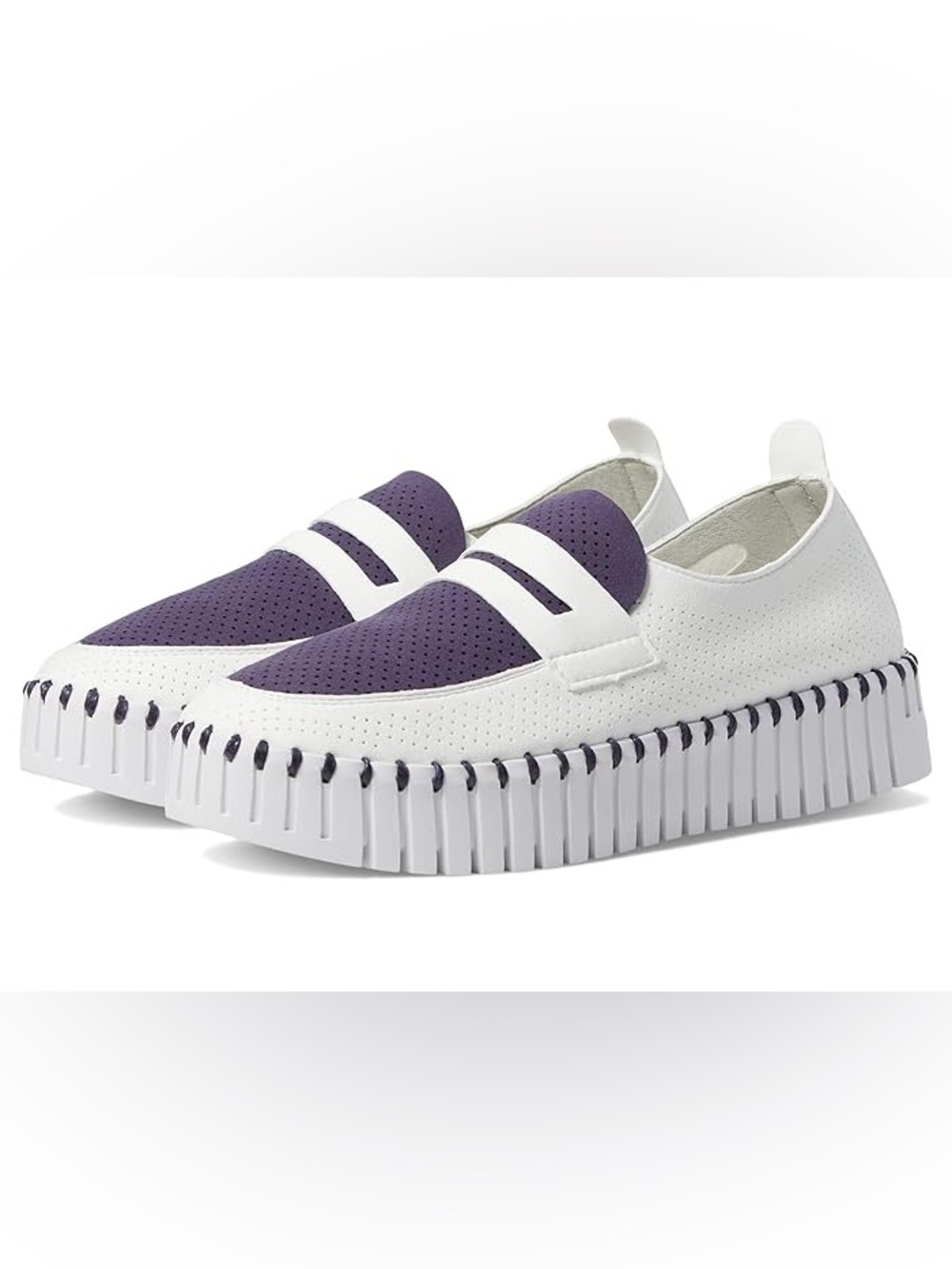 Ilse Jacobsen Tulip 3870 BC Navy and White Loafers